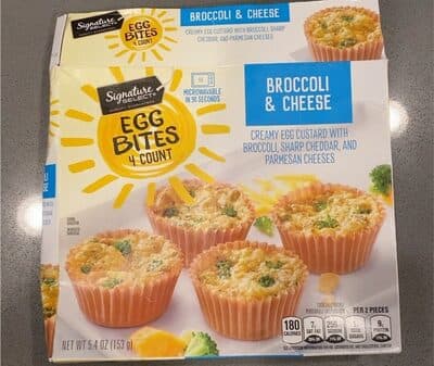 Broccoli & Cheese Creamy Egg Custard with Broccoli, Sharp Cheddar, and Parmesan Cheeses Egg Bites