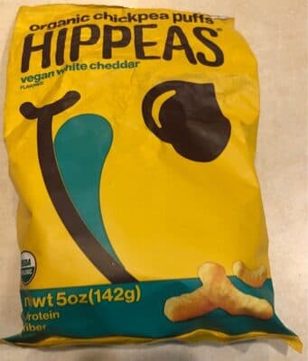 Vegan White Cheddar Organic Chickpea Snacks Puffs